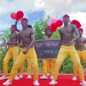 Personalized happy birthday video greetings from Africa yellow pants
